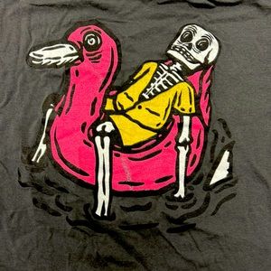 Call Your Mother- skeleton graphic shirt - size large